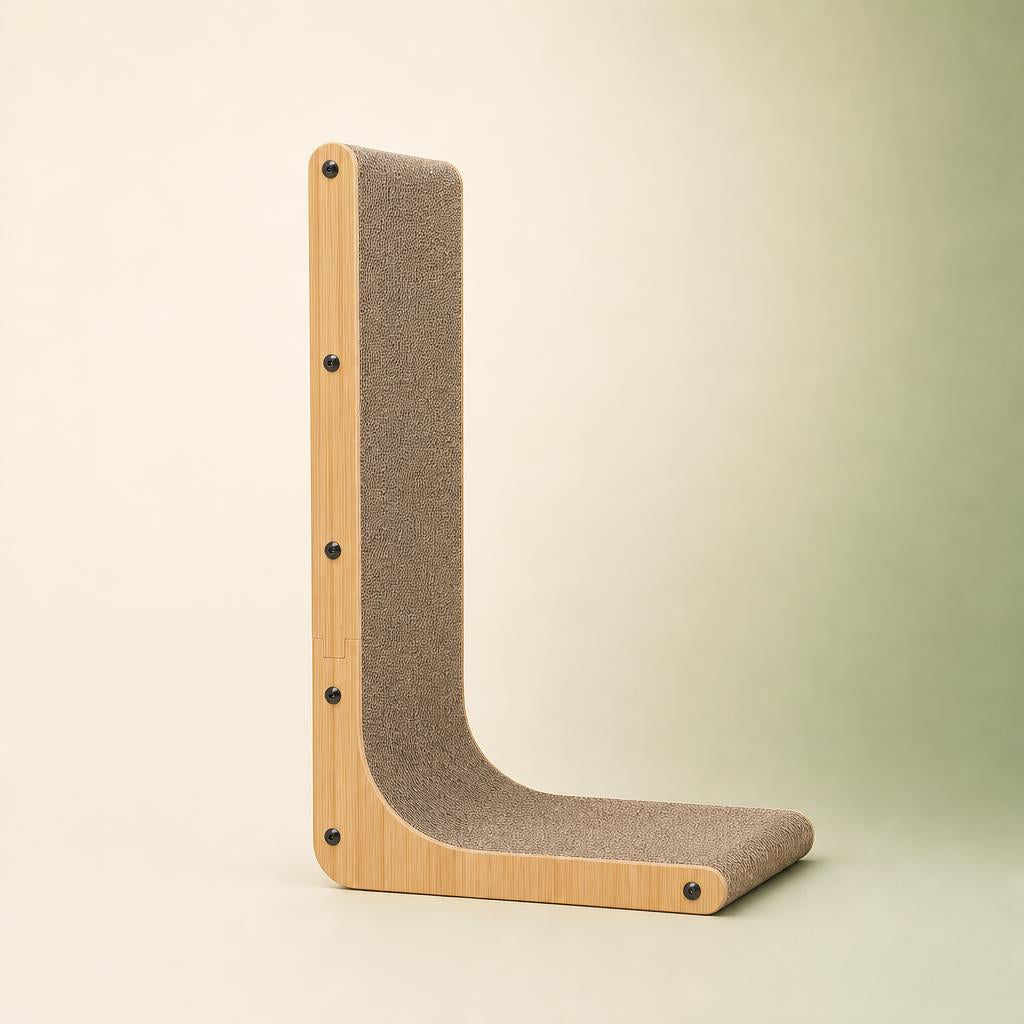 Cardboard cat scratcher side profile