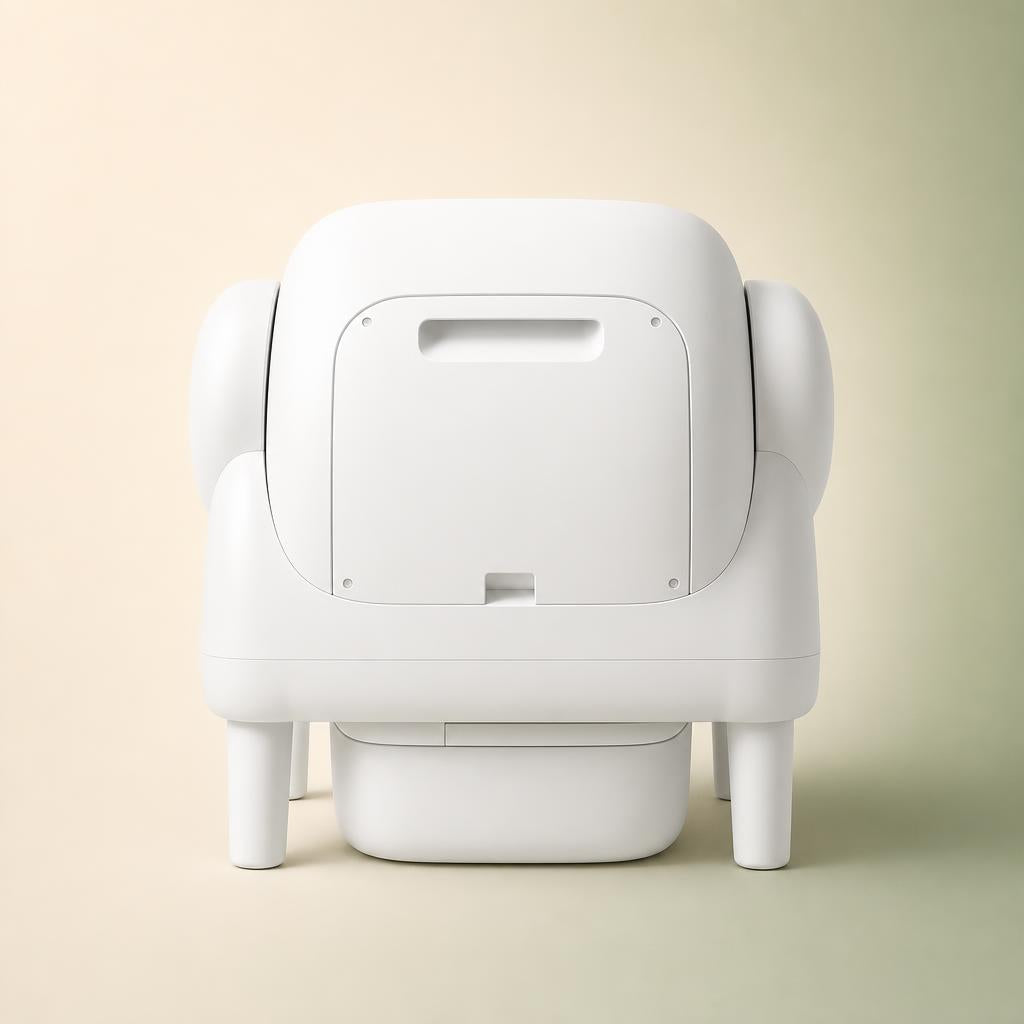 Smart litter box back view