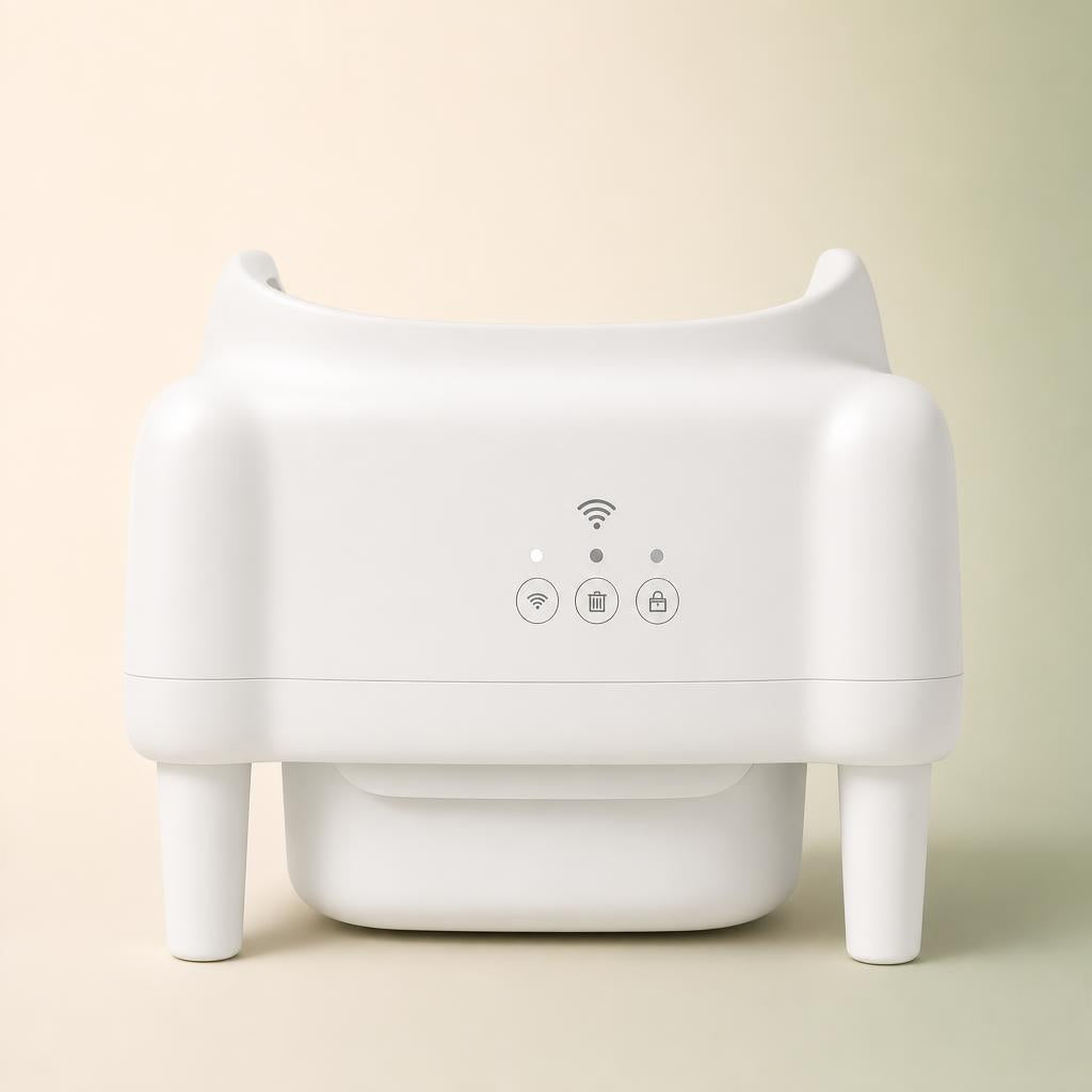 Smart litter box control panel detail