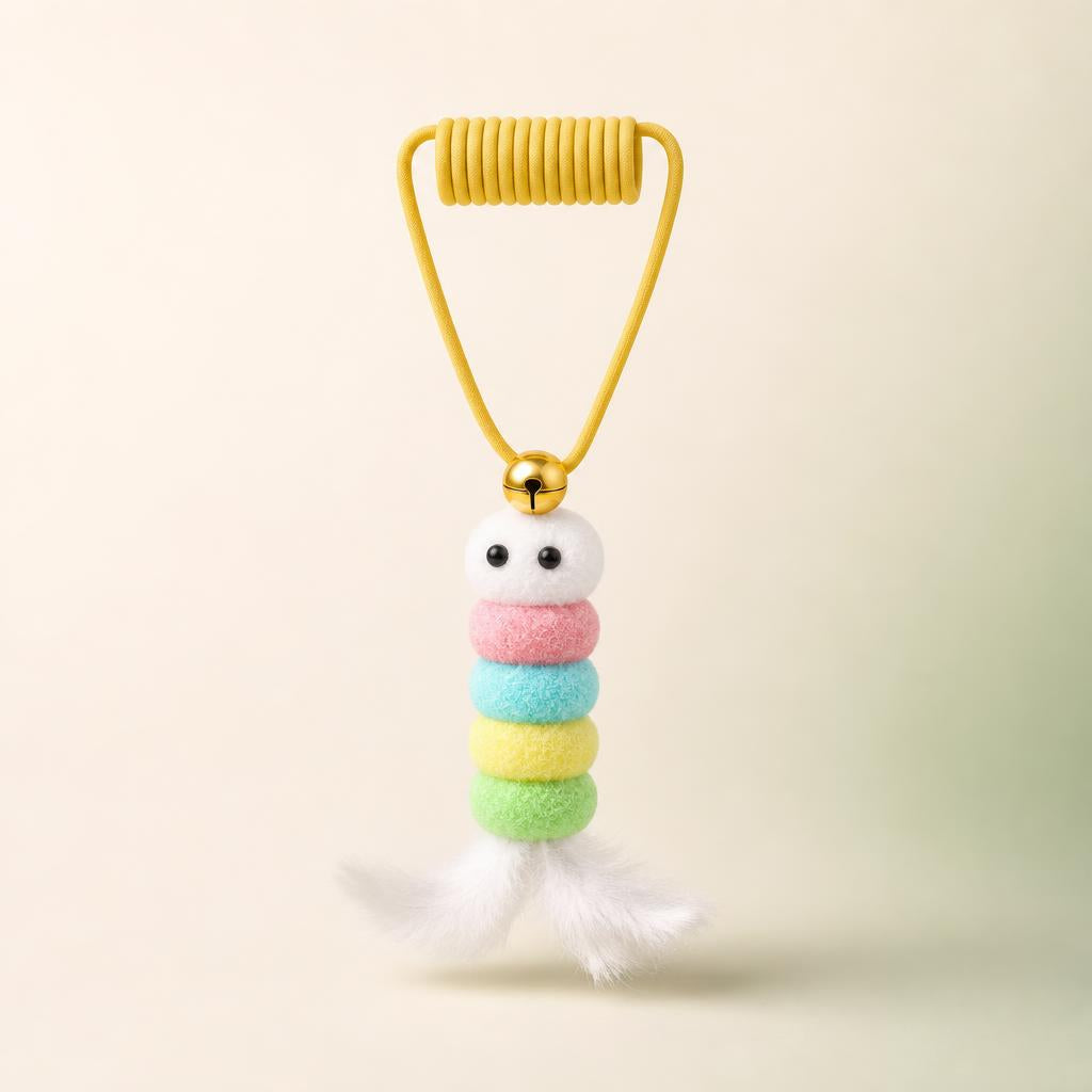 Retractable cat toy spring detail