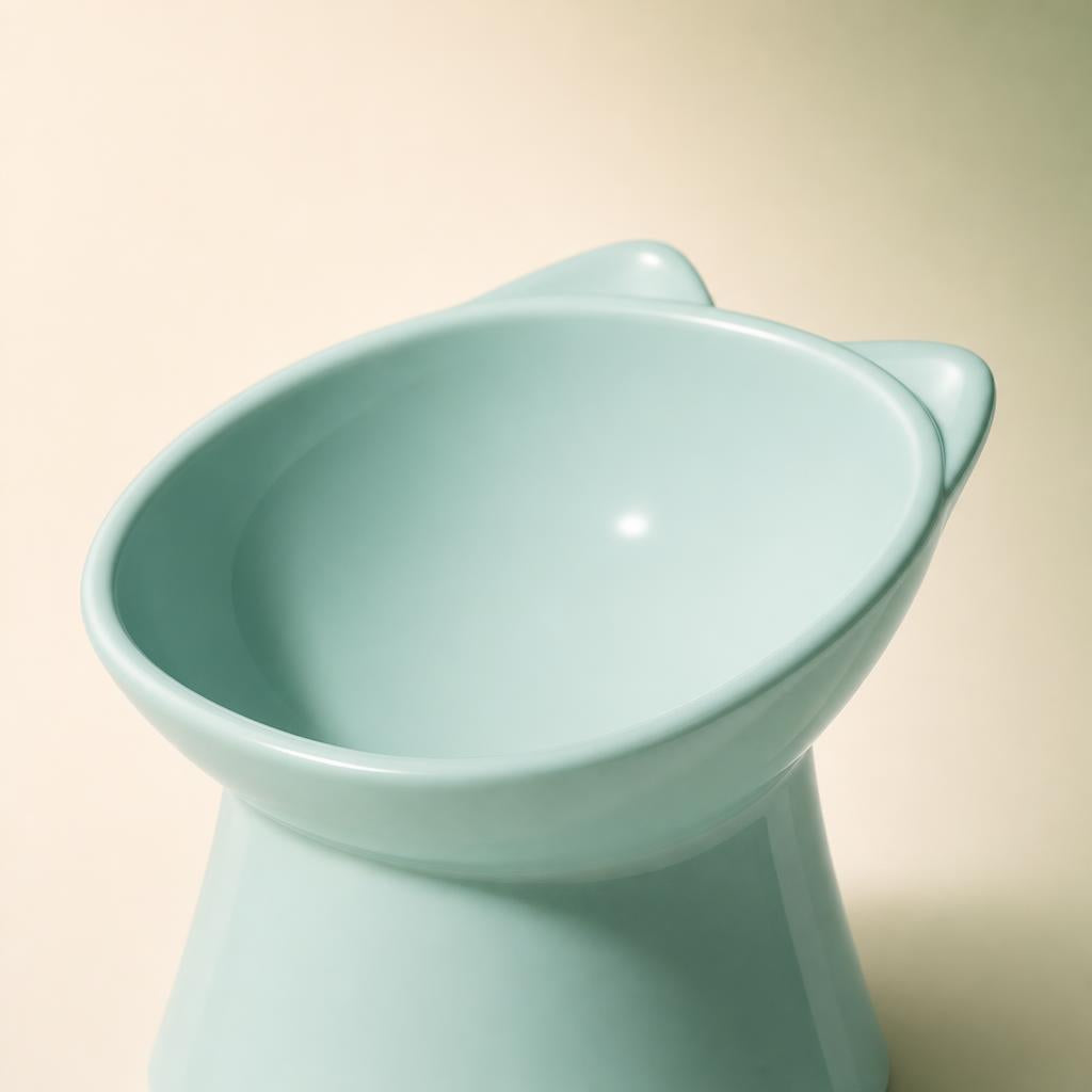 Elevated cat bowl rim detail