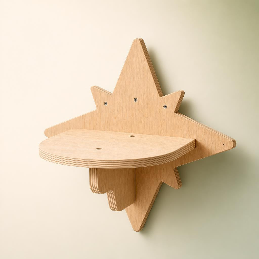 Cat star wall shelf detail
