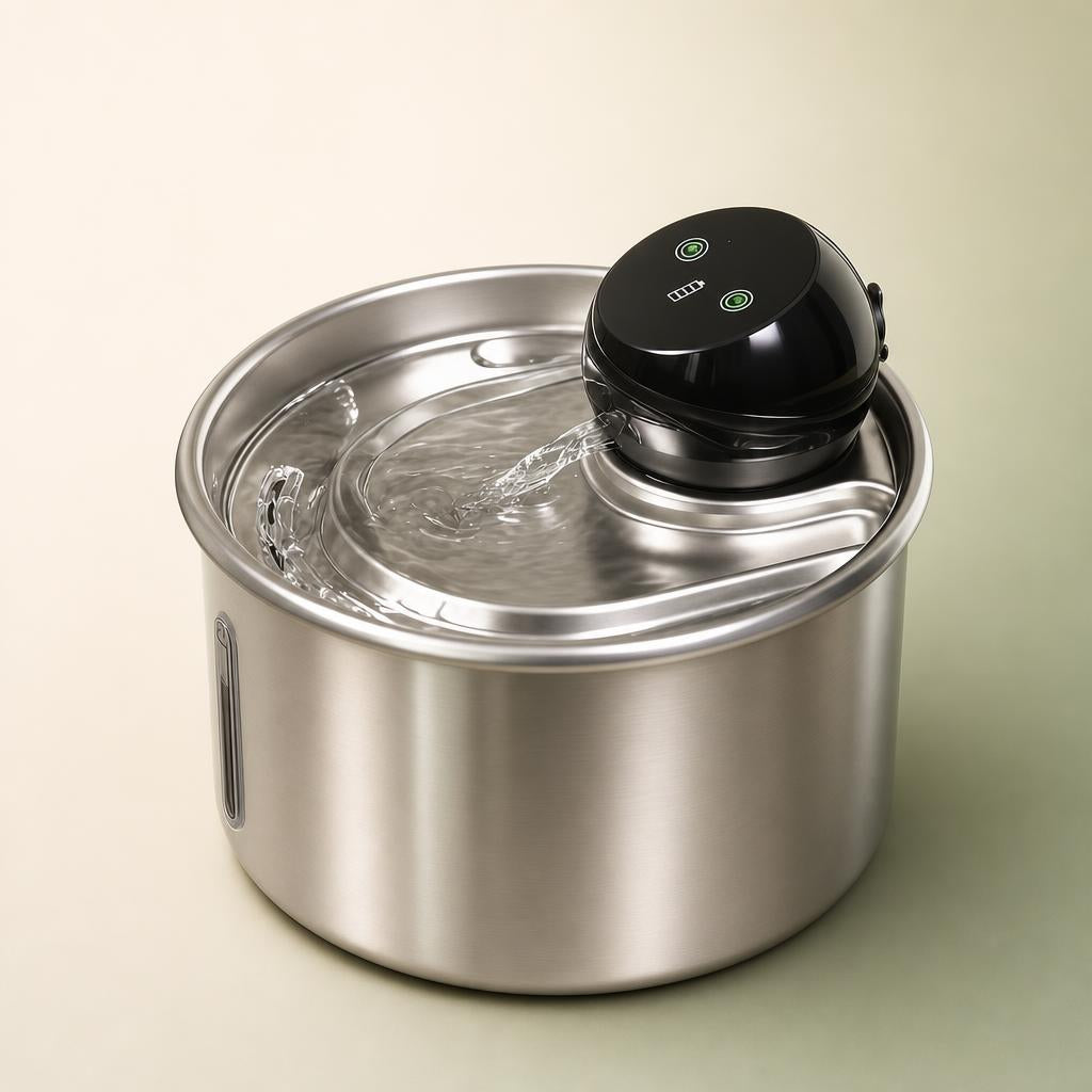 Stainless steel cat water fountain