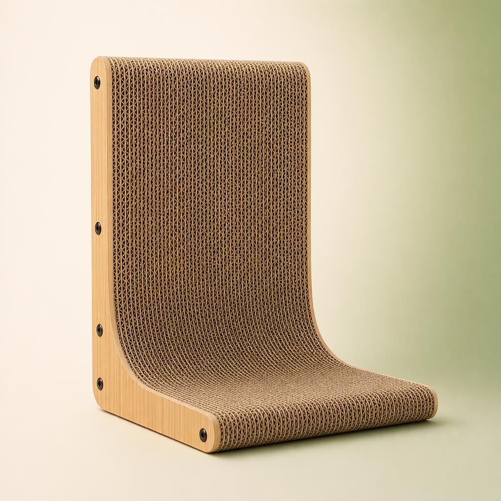 Cardboard cat scratcher texture detail
