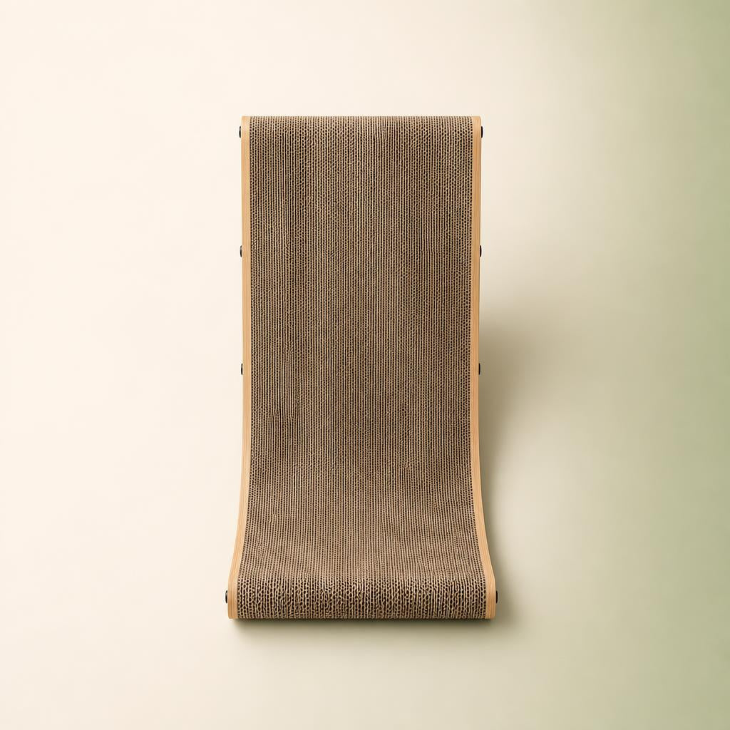 Cardboard cat scratcher top view