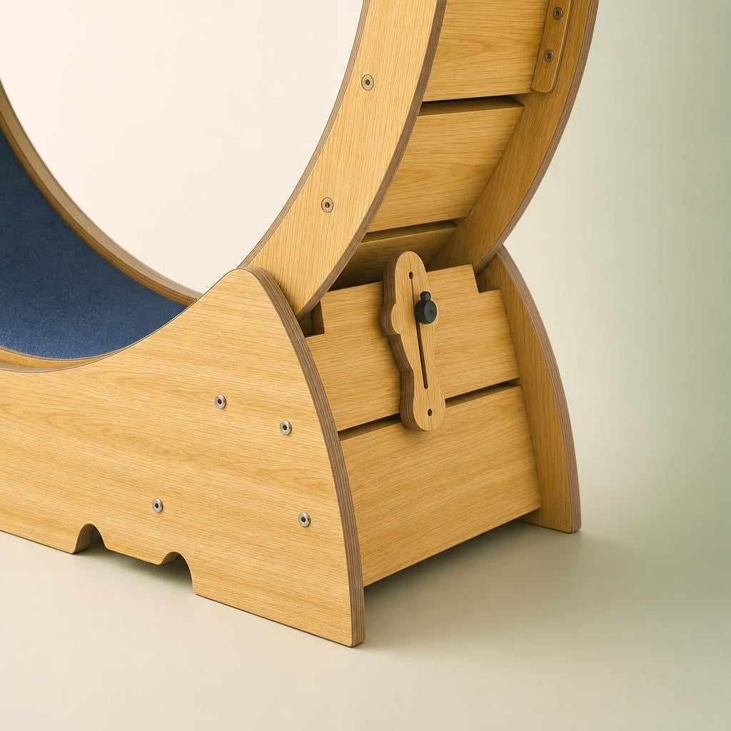 Cat exercise wheel latch detail