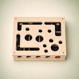 Interactive Cat Puzzle Box top view showing full hole pattern